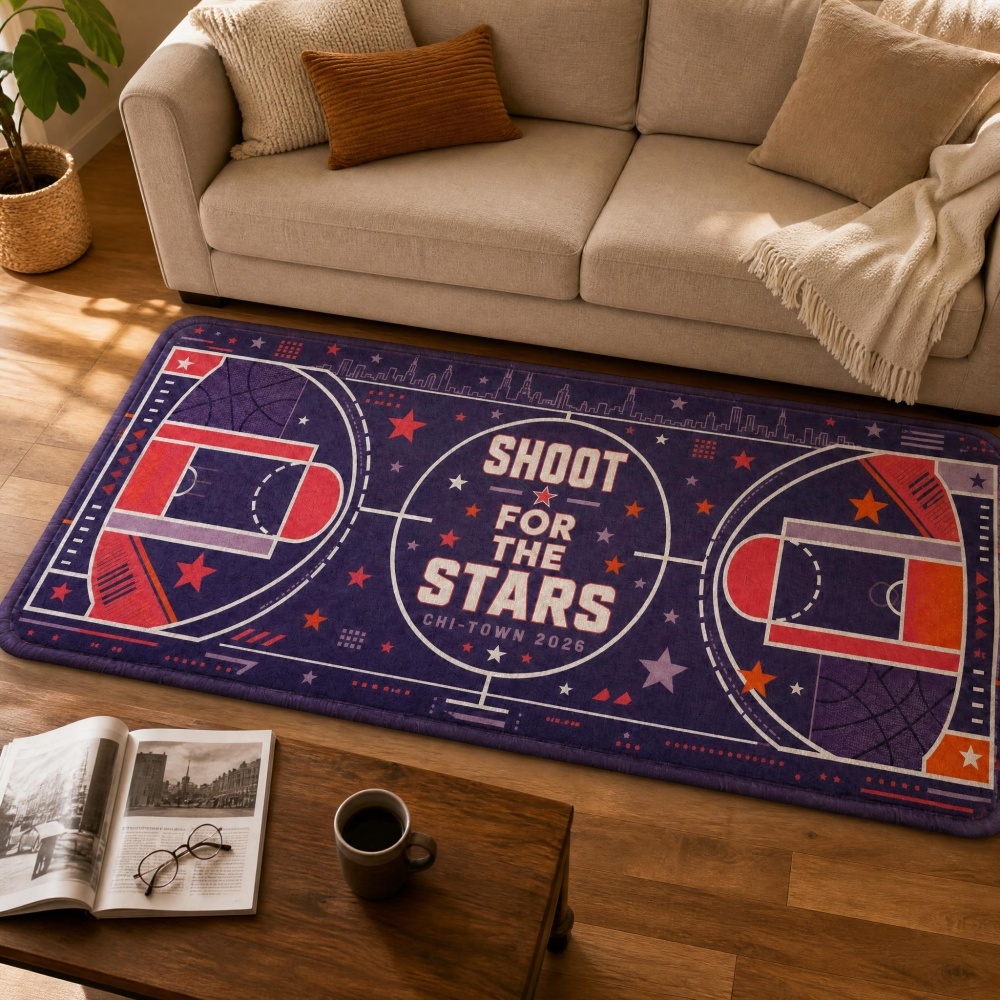 Basketball Court Star Flannel  - Outdoor Sport Court Flooring recension och pris