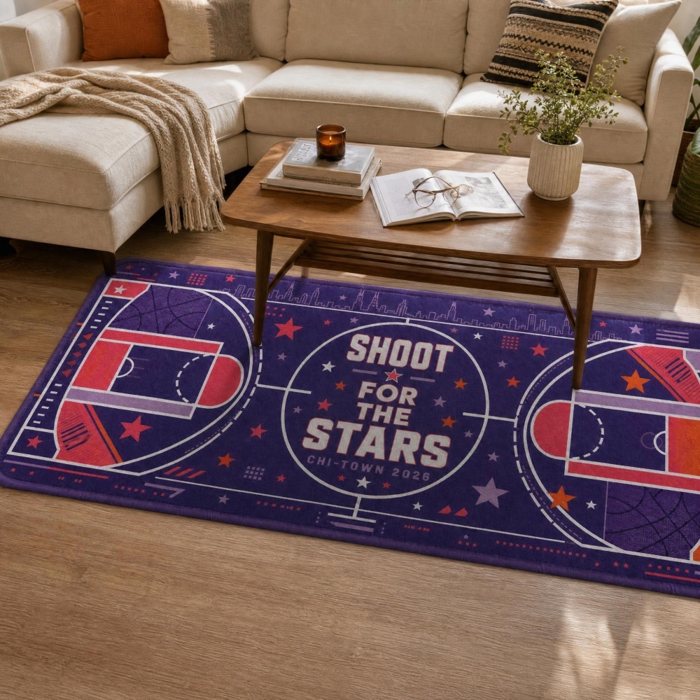 Basketball Court Star Flannel  - Outdoor Sport Court Flooring recension och pris